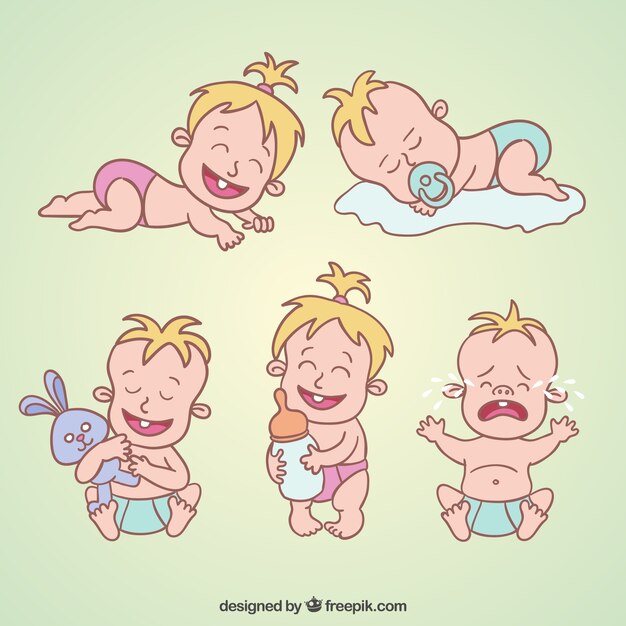Dibujado a mano bebés