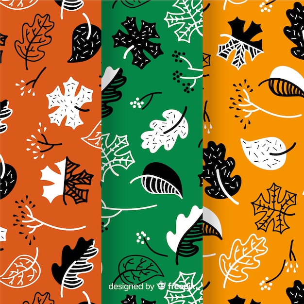 Dibujado a mano colección otoño patrón