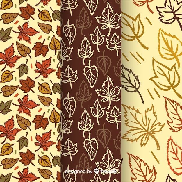 Dibujado a mano colección otoño patrón