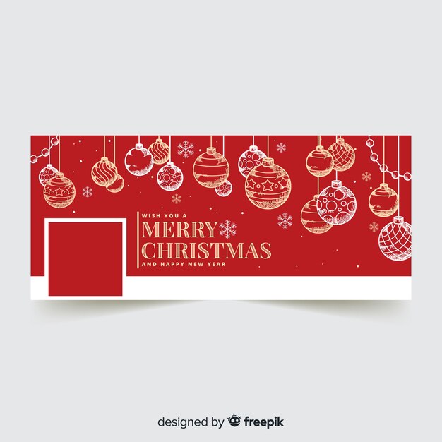 Dibujado a mano cubierta de Navidad