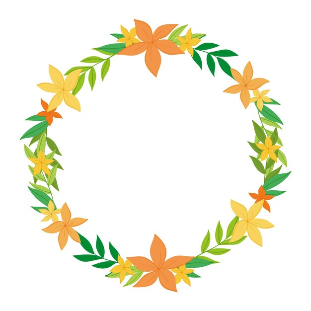 Dibujado a mano decoración floral onam