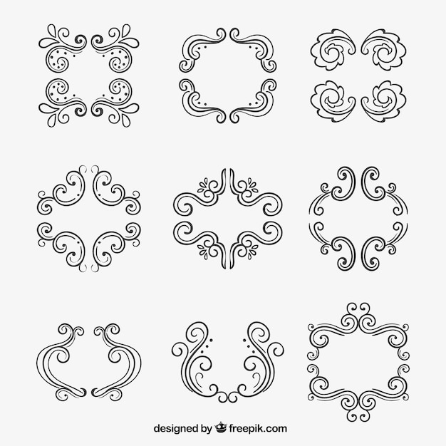 Dibujado a mano decoración ornamental