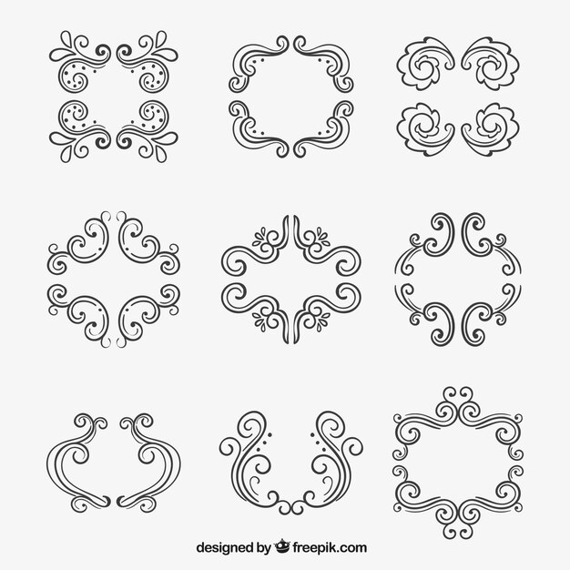 Dibujado a mano decoración ornamental