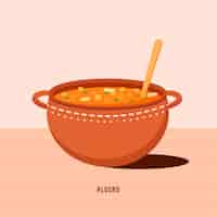 Vector gratuito dibujado a mano deliciosa ilustración de locro