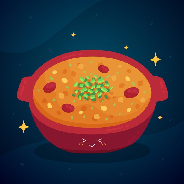 Dibujado a mano deliciosa ilustración de locro