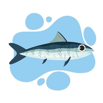 Dibujado a mano deliciosa ilustración de sardina