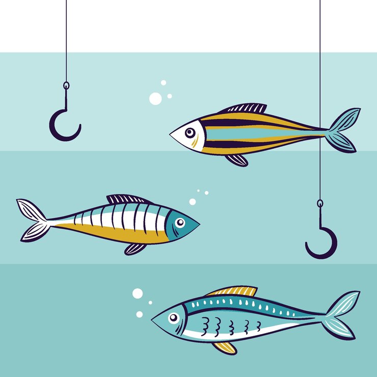 Vector gratuito dibujado a mano deliciosa ilustración de sardina