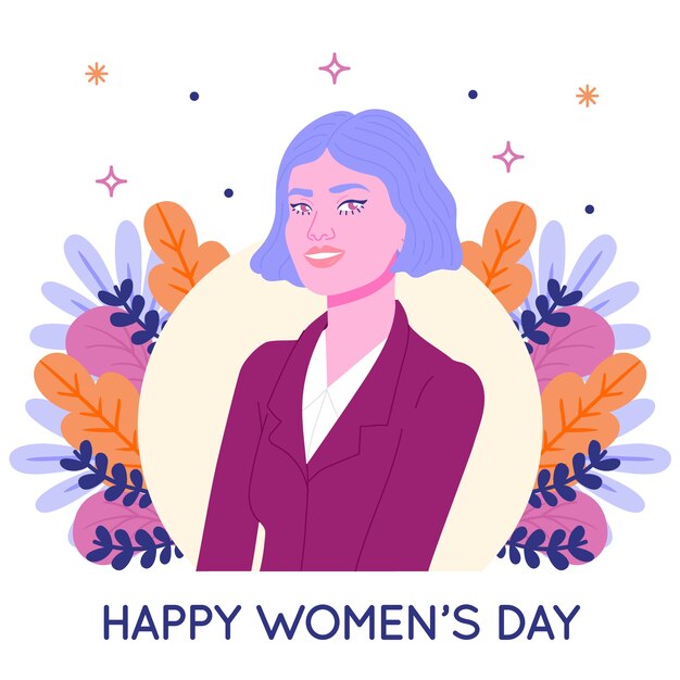 Dibujado a mano el día de la mujer