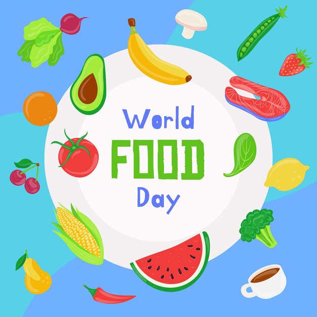 Dibujado a mano día mundial de la alimentación
