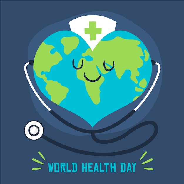 Dibujado a mano el día mundial de la salud