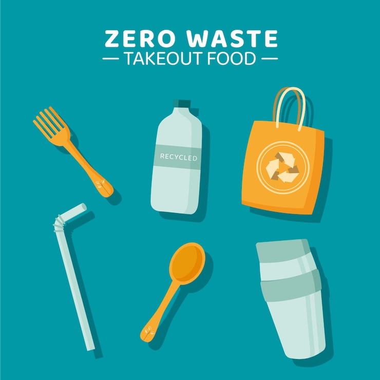 Vector gratuito dibujado a mano diseño plano cero basura recogida