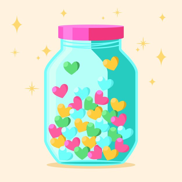 Dibujado a mano diseño plano conversación corazones ilustración patrón