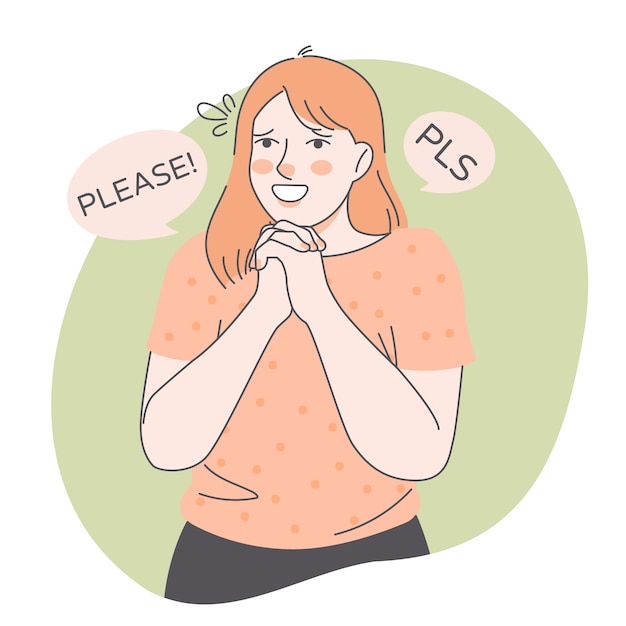 Dibujado a mano por favor ilustración