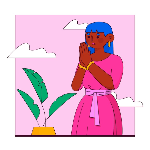 Dibujado a mano por favor ilustración