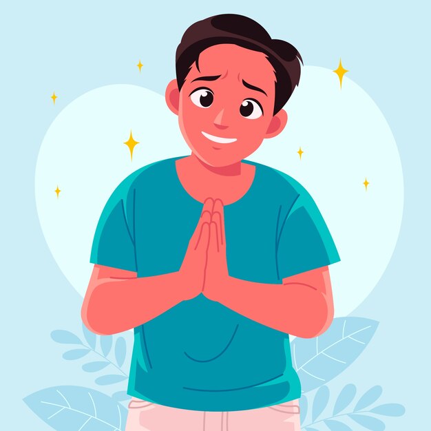 Dibujado a mano por favor ilustración