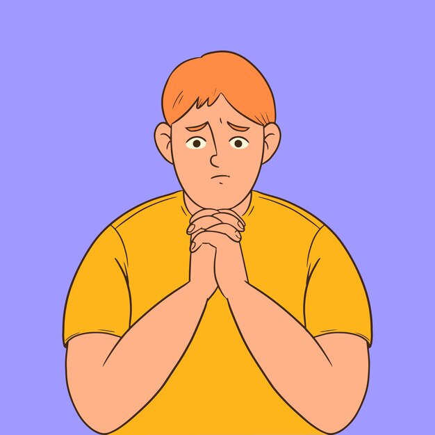 Dibujado a mano por favor ilustración