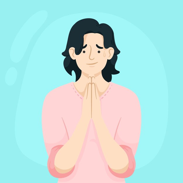Dibujado a mano por favor ilustración