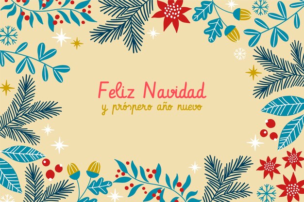 Dibujado a mano feliz navidad