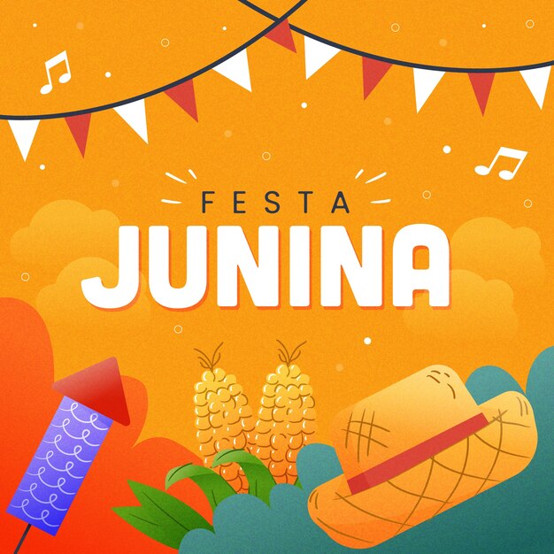Dibujado a mano festa junina