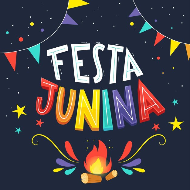 Dibujado a mano festa junina