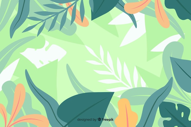 Vector gratuito dibujado a mano flores exóticas abstractas