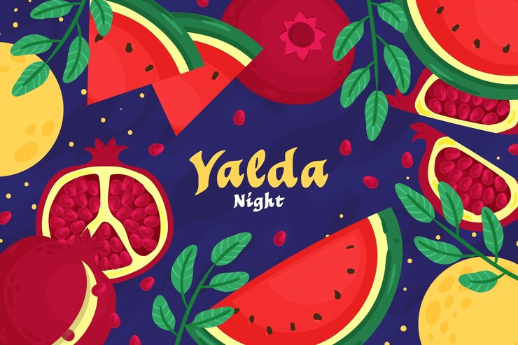 Vector gratuito dibujado a mano fondo feliz yalda