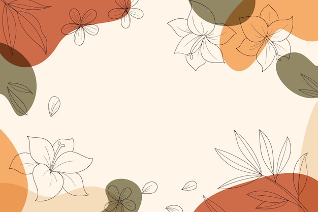 Dibujado a mano fondo floral abstracto