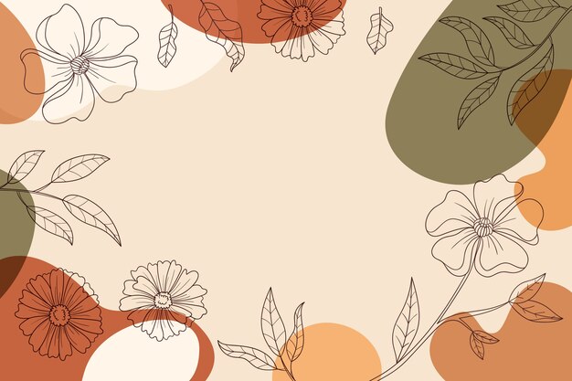 Dibujado a mano fondo floral abstracto