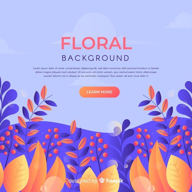 Dibujado a mano fondo floral