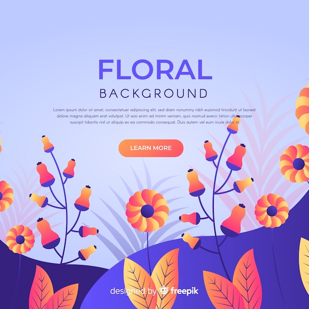 Dibujado a mano fondo floral