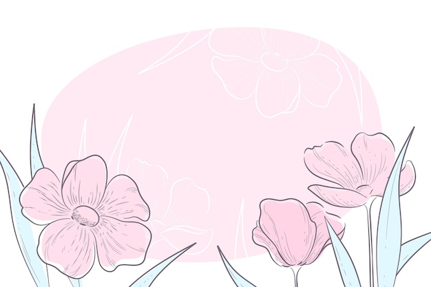 Dibujado a mano fondo floral