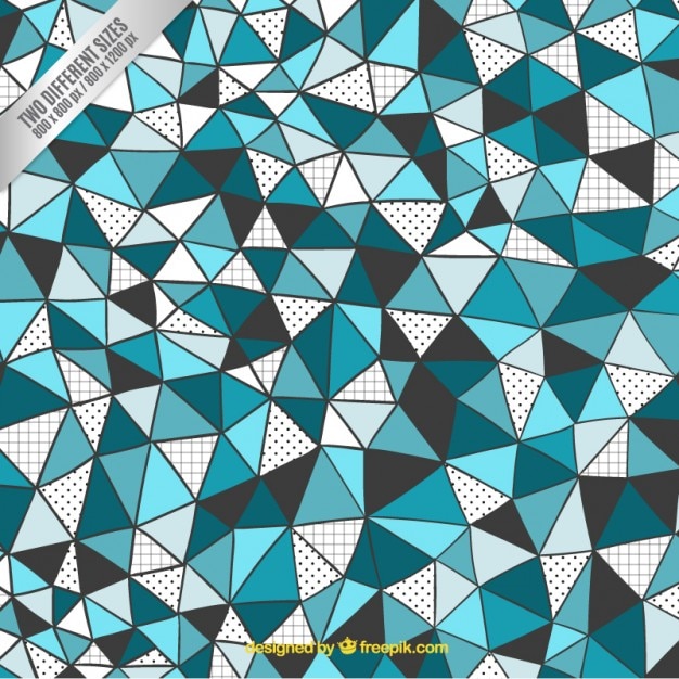 Dibujado a mano fondo de triángulos
