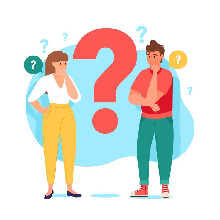Vector gratuito dibujado a mano gente haciendo preguntas ilustración