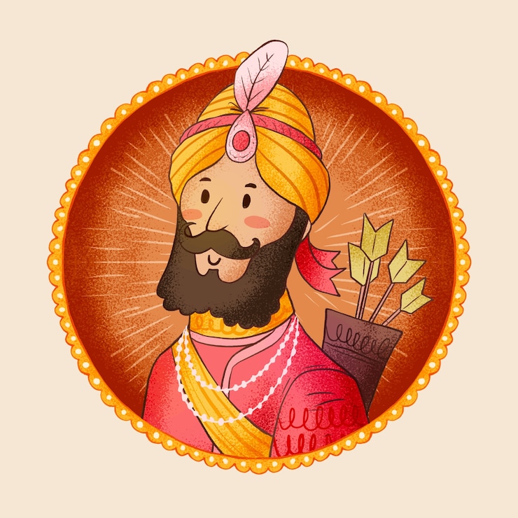 Vector gratuito dibujado a mano gurú gobind singh jayanti ilustración