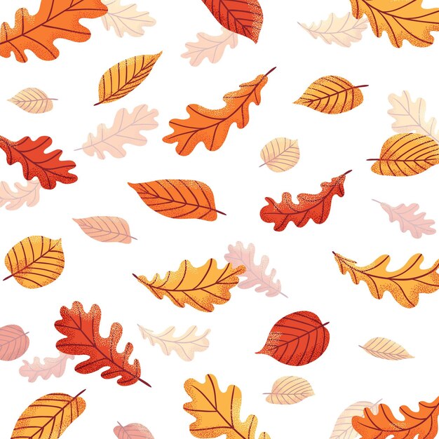 Dibujado a mano hojas de otoño cayendo