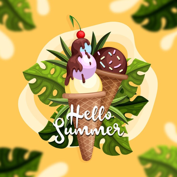 Vector gratuito dibujado a mano hola concepto de verano