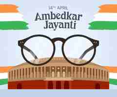 Vector gratuito dibujado a mano ilustración ambedkar jayanti