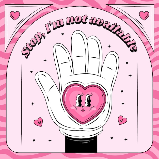 Dibujado a mano sin ilustración de amor