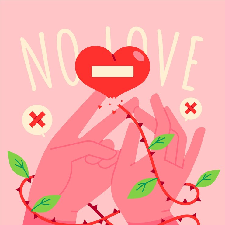 Vector gratuito dibujado a mano sin ilustración de amor