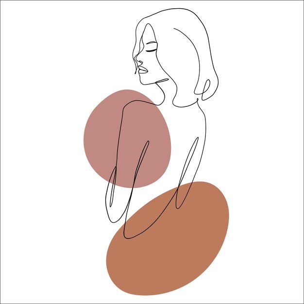 Dibujado a mano ilustración de arte de una línea