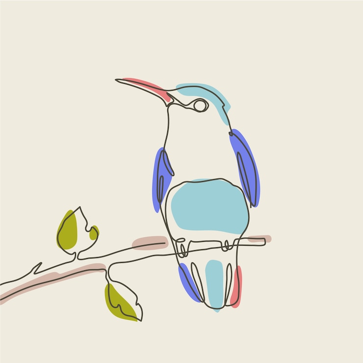 Vector gratuito dibujado a mano ilustración de arte de una línea