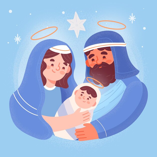 Dibujado a mano ilustración de belén