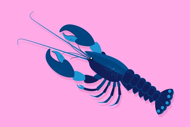 Dibujado a mano ilustración de cangrejos de diseño plano