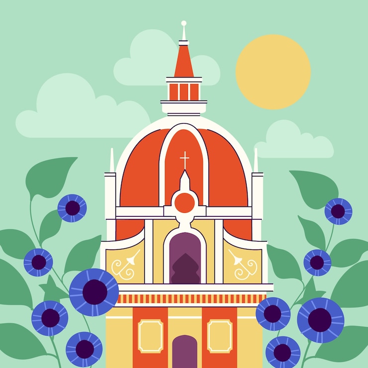 Vector gratuito dibujado a mano ilustración cartagena medellín