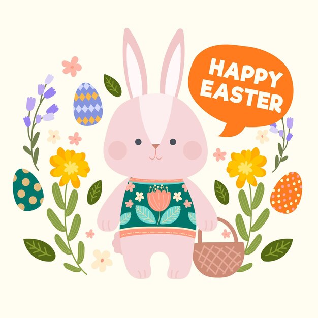 Dibujado a mano ilustración de celebración de pascua