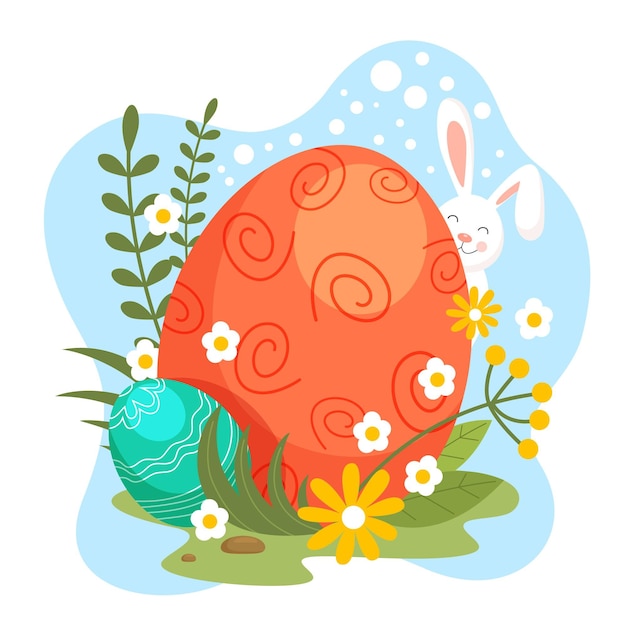 Dibujado a mano ilustración de celebración de pascua