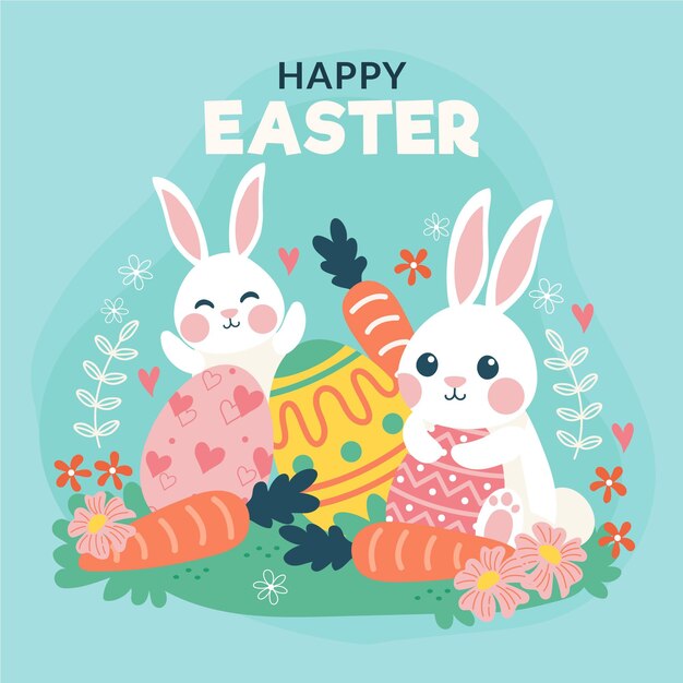 Dibujado a mano ilustración de celebración de pascua