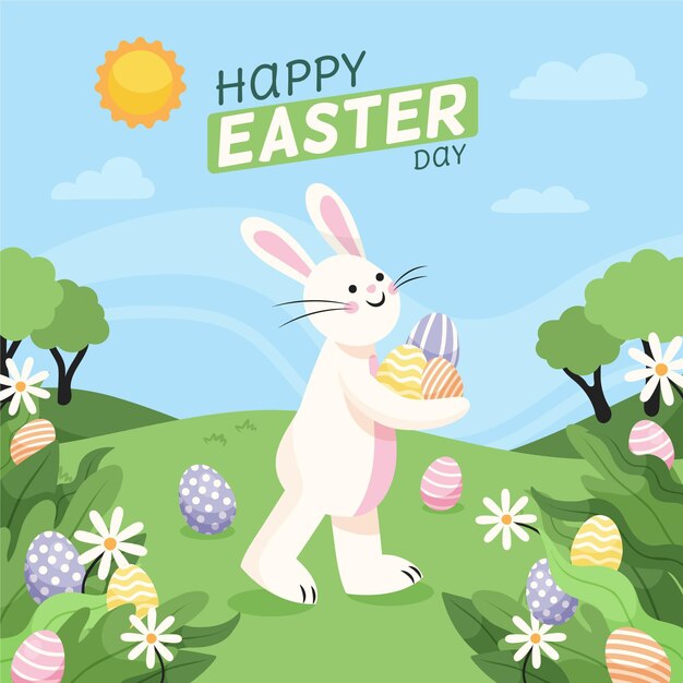 Dibujado a mano ilustración de celebración de pascua