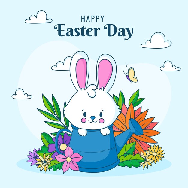 Dibujado a mano ilustración de celebración de pascua
