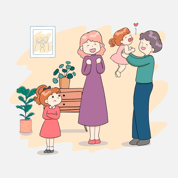 Dibujado a mano ilustración celosa